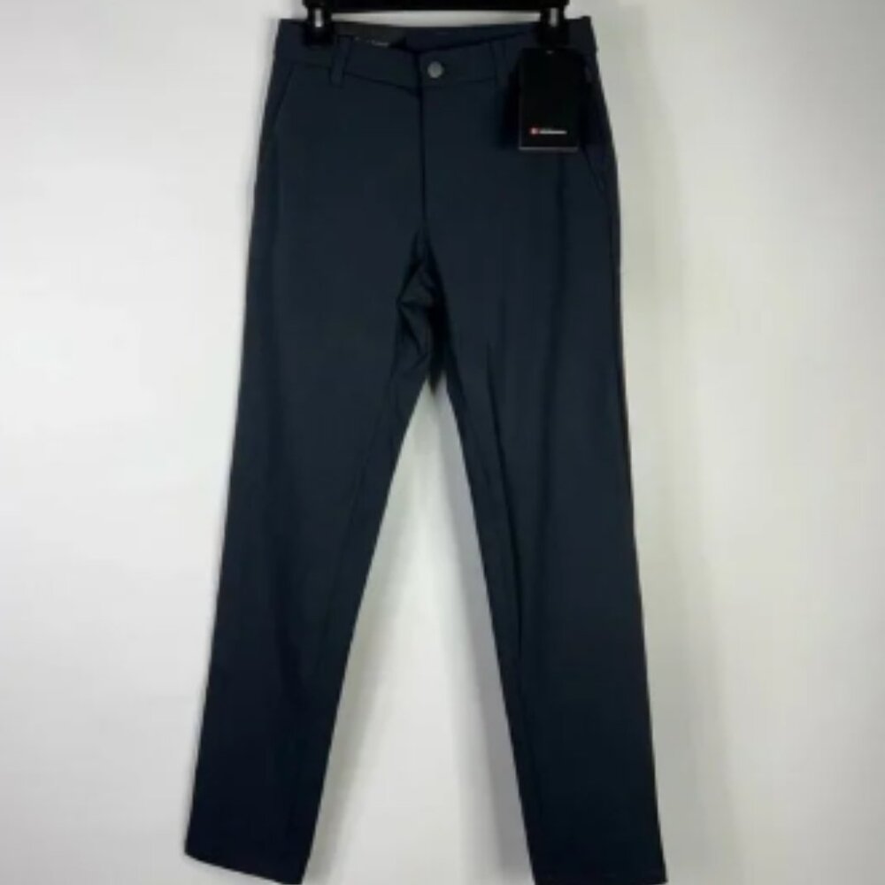 Lululemon Mens Commission Pants Black Stretch Wrinkle Resistant 28x32 New